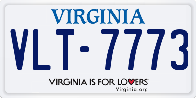 VA license plate VLT7773