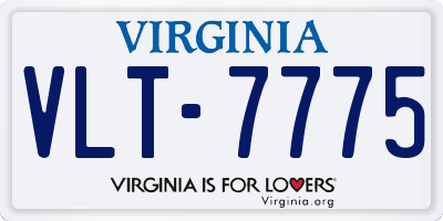 VA license plate VLT7775