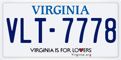 VA license plate VLT7778
