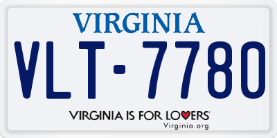 VA license plate VLT7780