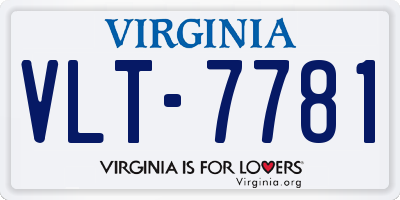 VA license plate VLT7781