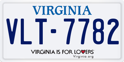 VA license plate VLT7782