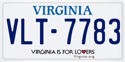 VA license plate VLT7783