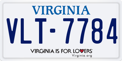 VA license plate VLT7784