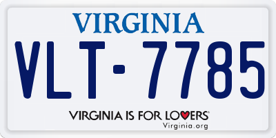 VA license plate VLT7785