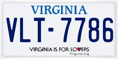 VA license plate VLT7786