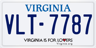 VA license plate VLT7787