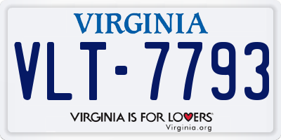 VA license plate VLT7793