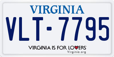 VA license plate VLT7795
