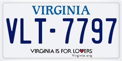 VA license plate VLT7797