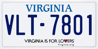VA license plate VLT7801