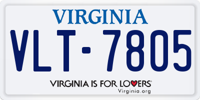VA license plate VLT7805