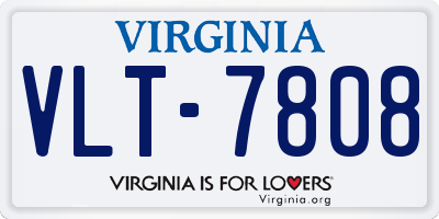 VA license plate VLT7808
