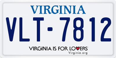 VA license plate VLT7812