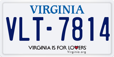 VA license plate VLT7814