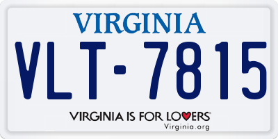VA license plate VLT7815