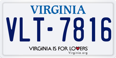 VA license plate VLT7816