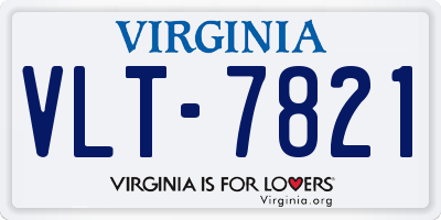VA license plate VLT7821