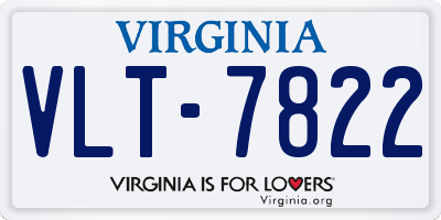 VA license plate VLT7822