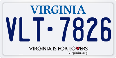 VA license plate VLT7826