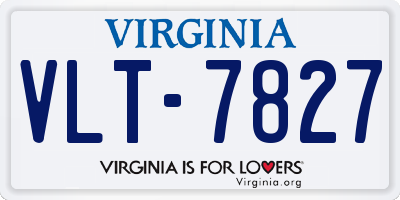 VA license plate VLT7827