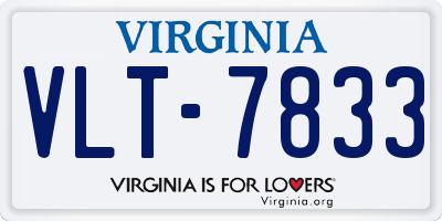 VA license plate VLT7833