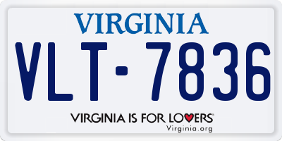 VA license plate VLT7836