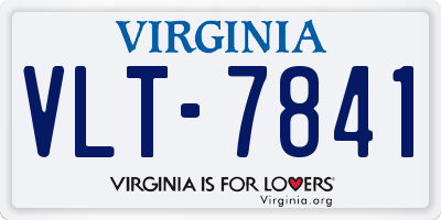VA license plate VLT7841