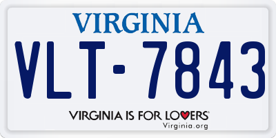 VA license plate VLT7843