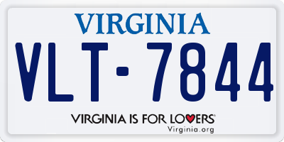 VA license plate VLT7844