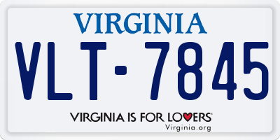 VA license plate VLT7845