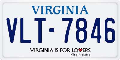 VA license plate VLT7846