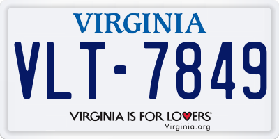 VA license plate VLT7849