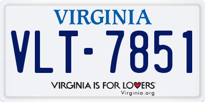 VA license plate VLT7851