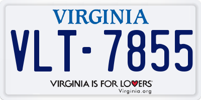 VA license plate VLT7855