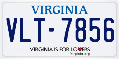 VA license plate VLT7856