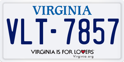 VA license plate VLT7857