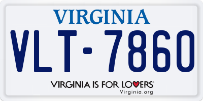 VA license plate VLT7860
