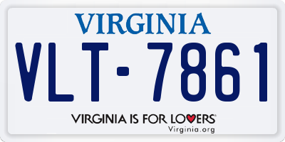 VA license plate VLT7861