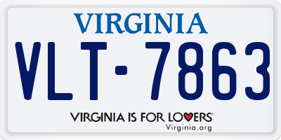 VA license plate VLT7863