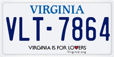 VA license plate VLT7864