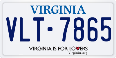 VA license plate VLT7865
