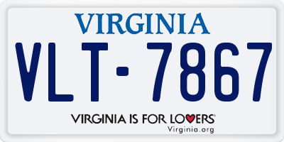 VA license plate VLT7867