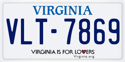 VA license plate VLT7869