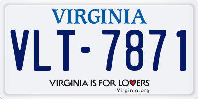 VA license plate VLT7871