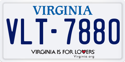 VA license plate VLT7880