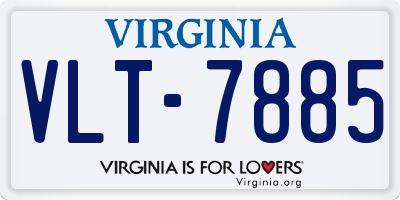 VA license plate VLT7885