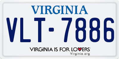 VA license plate VLT7886