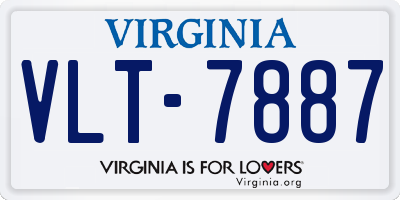 VA license plate VLT7887