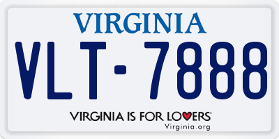 VA license plate VLT7888